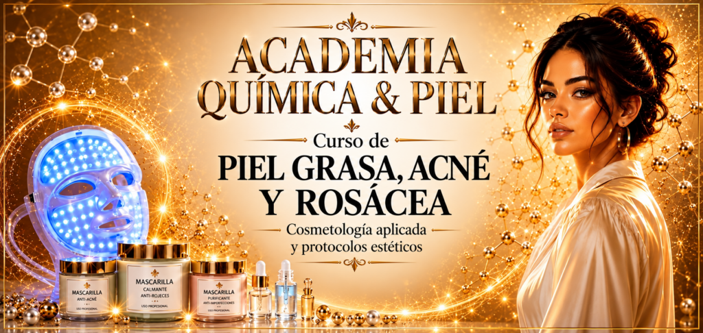 CURSO DE TRATAMIENTO PARA PIEL GRASA, ACNÉ Y ROSÁCEA.